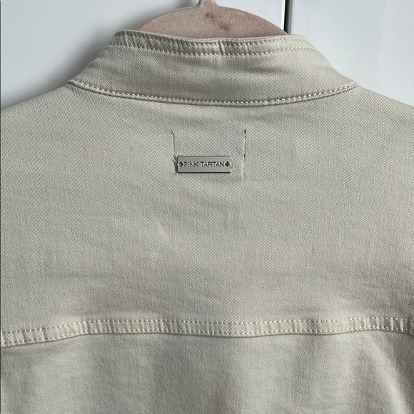 PINK TARTAN NWOT Beige Twill Jacket, Size S - Picture 5 of 9